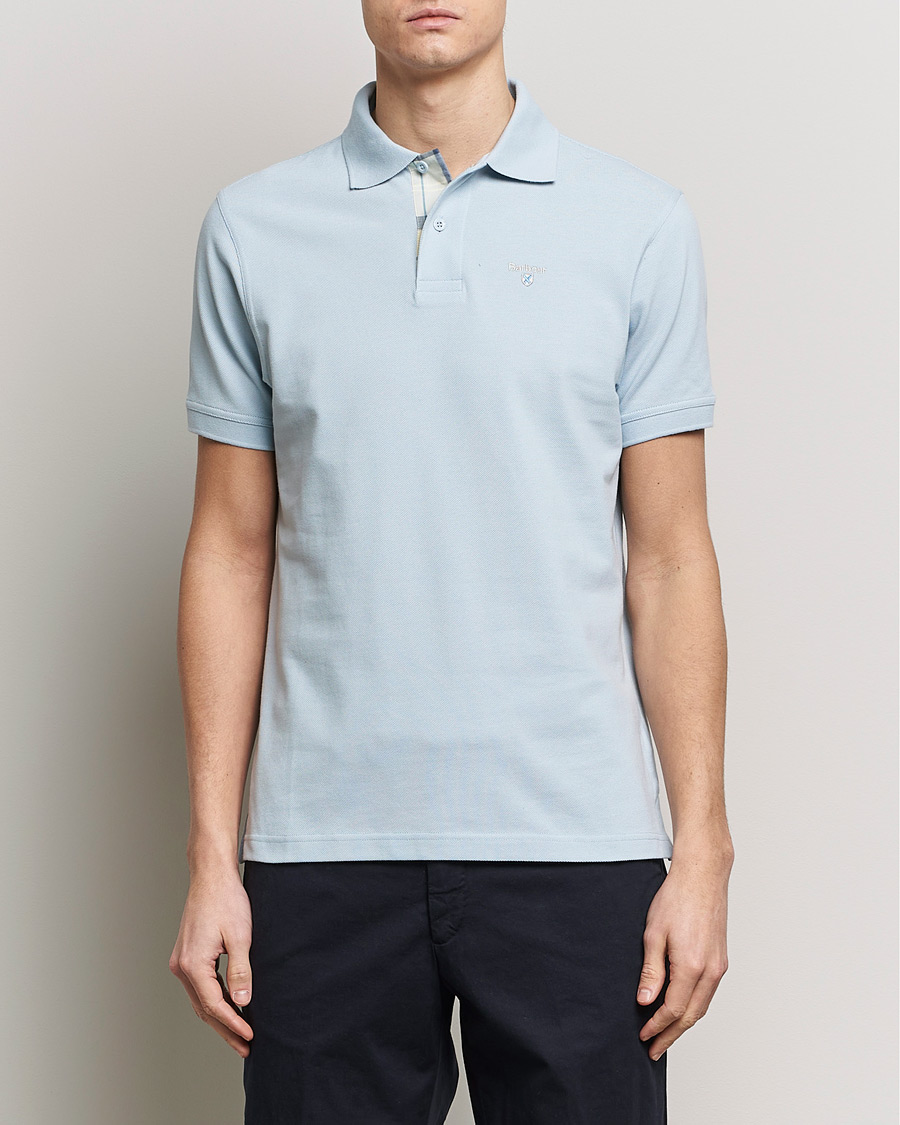 Herre | Pikéer | Barbour Lifestyle | Tartan Pique Polo Niagra Mist