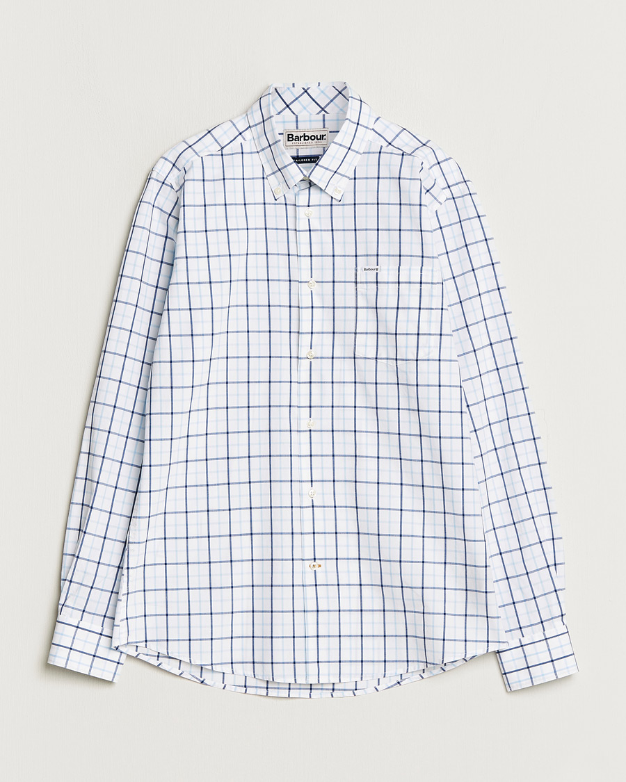 Herre | Skjorter | Barbour Lifestyle | Tailored Fit Bradwell Checked Shirt Blue