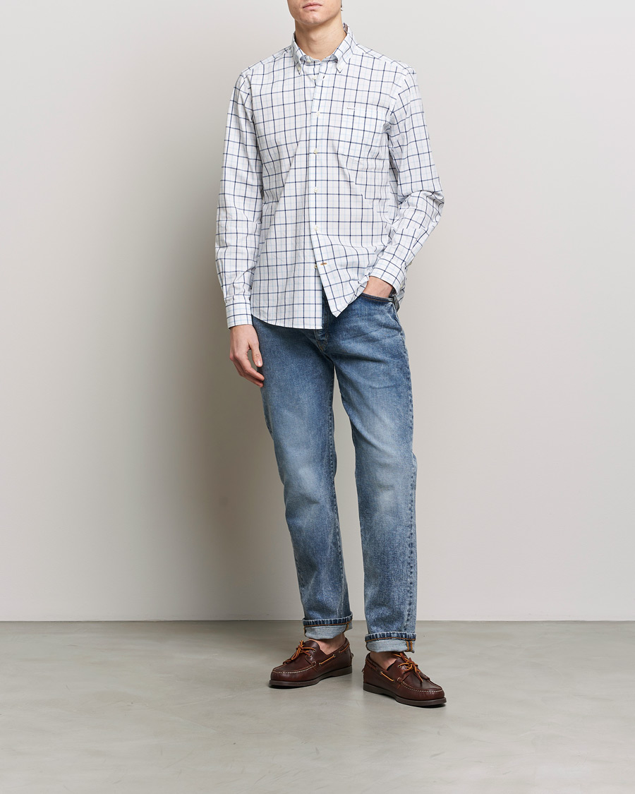 Herre | Skjorter | Barbour Lifestyle | Tailored Fit Bradwell Checked Shirt Blue