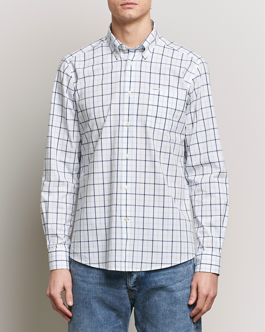 Herre |  | Barbour Lifestyle | Tailored Fit Bradwell Checked Shirt Blue