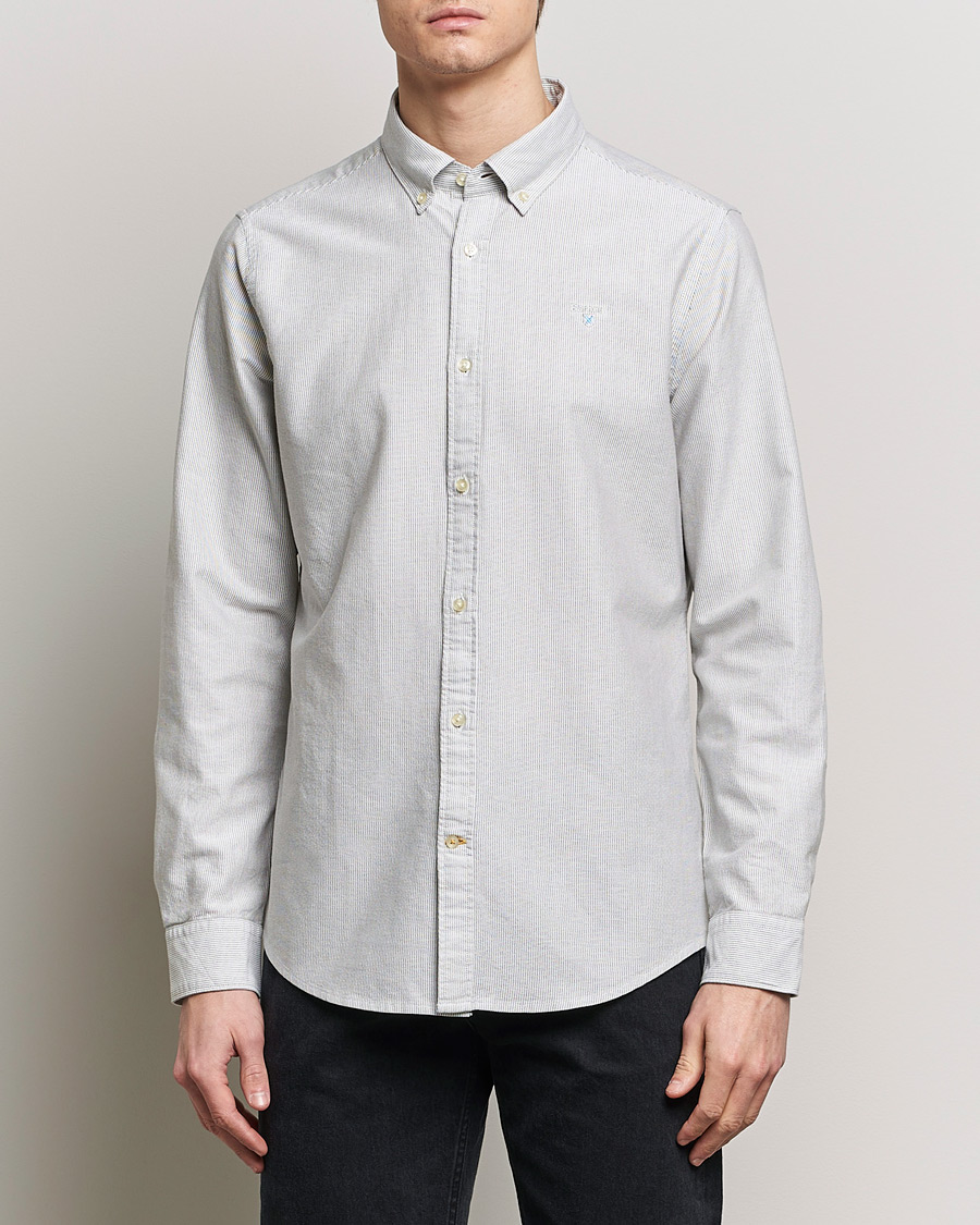 Herr | Oxfordskjortor | Barbour Lifestyle | Tailored Fit Striped Oxtown Shirt Pale Sage
