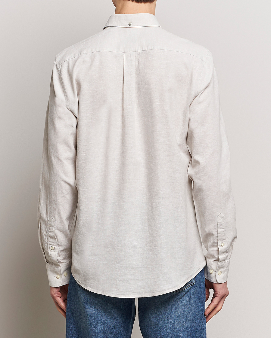 Herre | Skjorter | Barbour Lifestyle | Nelson Linen/Cotton Button Down Shirt Mist