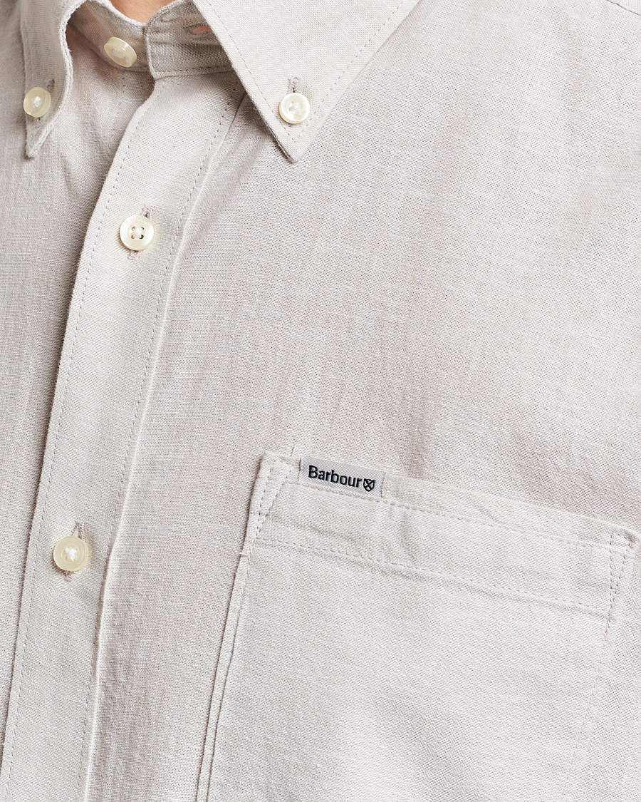 Herre | Skjorter | Barbour Lifestyle | Nelson Linen/Cotton Button Down Shirt Mist