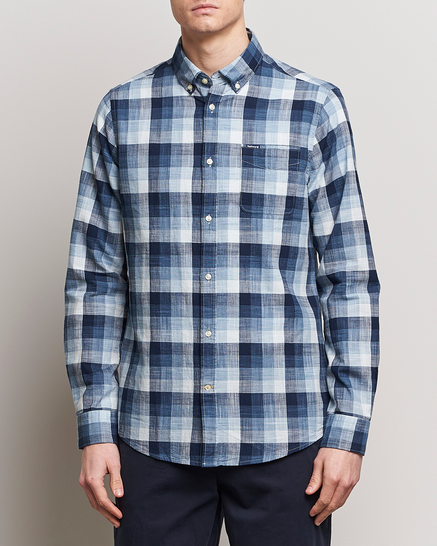 Herr | Barbour | Barbour Lifestyle | Hillroad Tailored Checked Cotton Shirt Navy