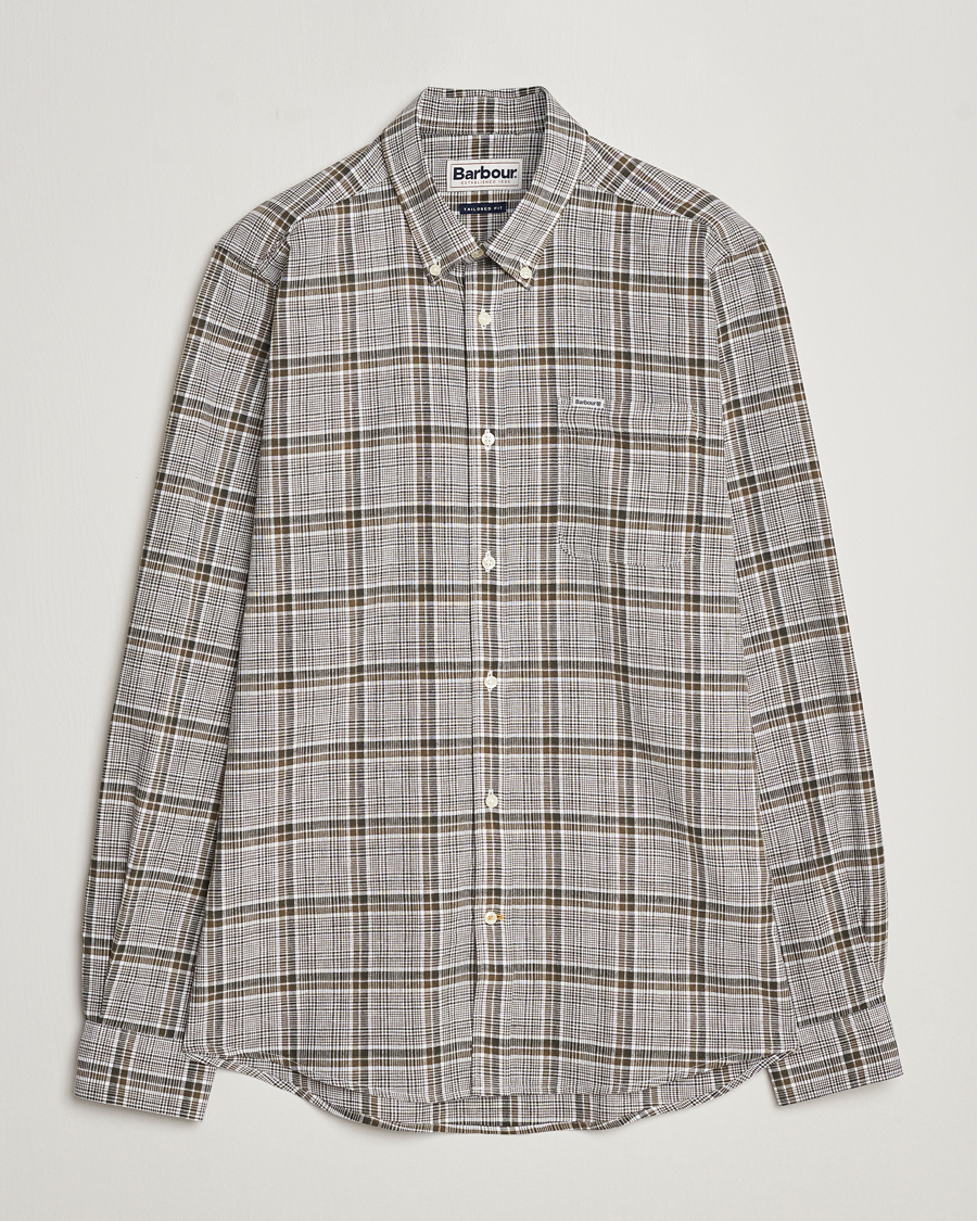 Herre | Skjorter | Barbour Lifestyle | Coaleridge Checked Linen/Cotton Shirt Olive