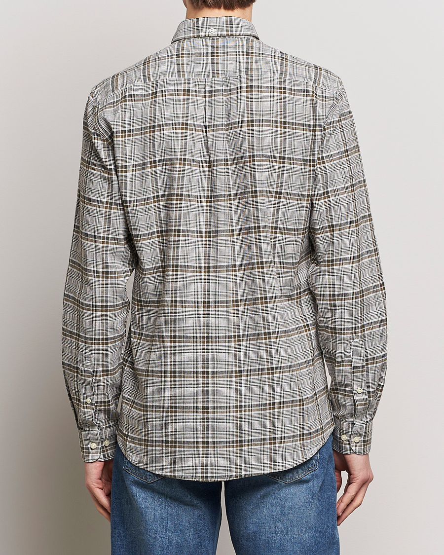 Herre | Skjorter | Barbour Lifestyle | Coaleridge Checked Linen/Cotton Shirt Olive