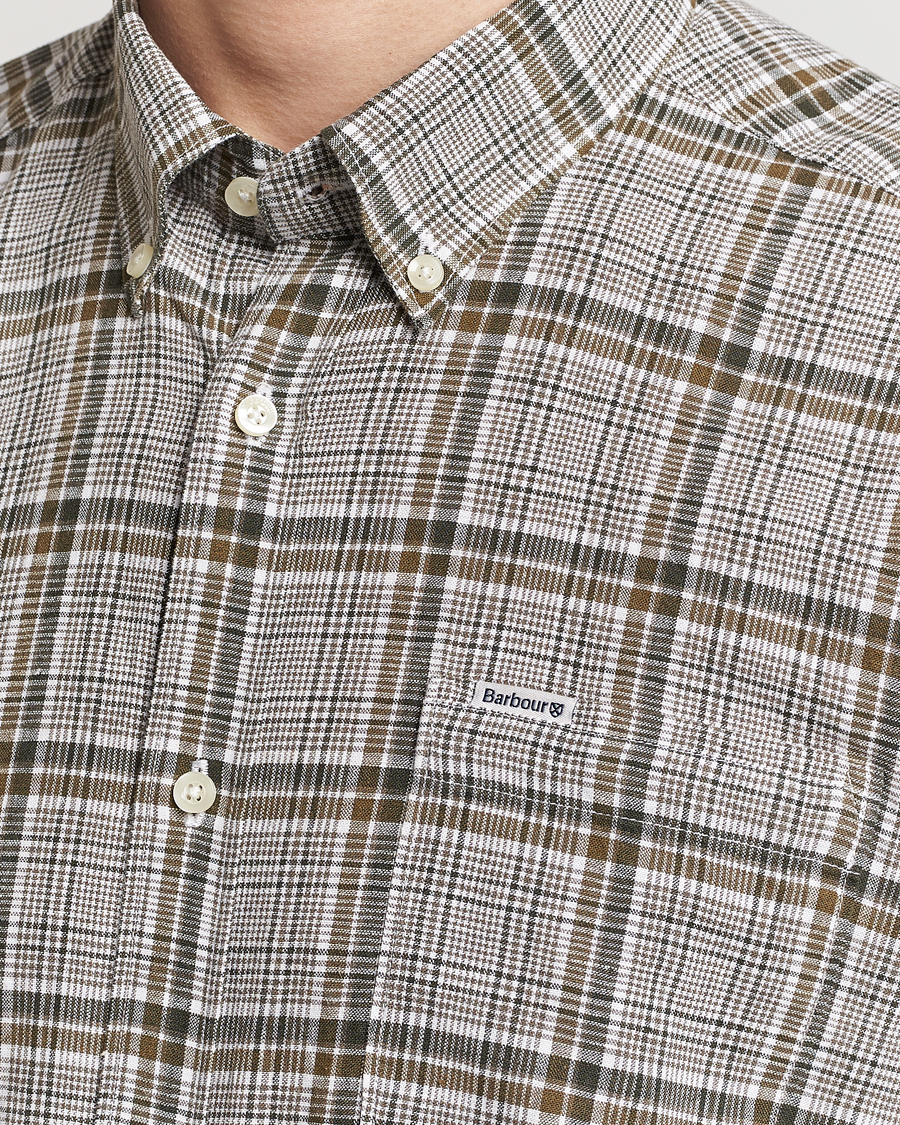 Herre | Skjorter | Barbour Lifestyle | Coaleridge Checked Linen/Cotton Shirt Olive