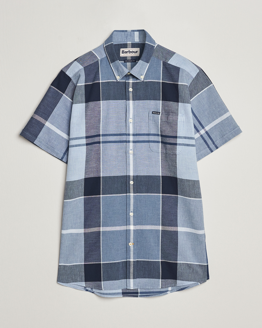 Herre | Skjorter | Barbour Lifestyle | Doughill Short Sleeve Tailored Fit Shirt Berwick Blue