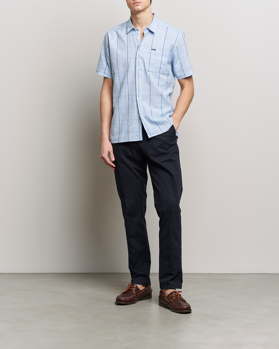 Herre | Skjorter | Barbour Lifestyle | Swaledale Short Sleeve Summer Shirt Blue