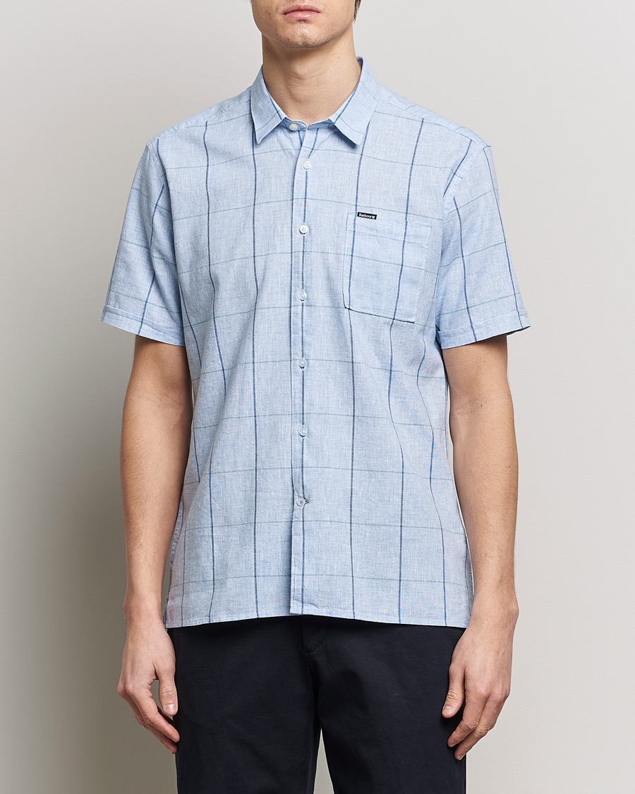 Herre | Barbour | Barbour Lifestyle | Swaledale Short Sleeve Summer Shirt Blue