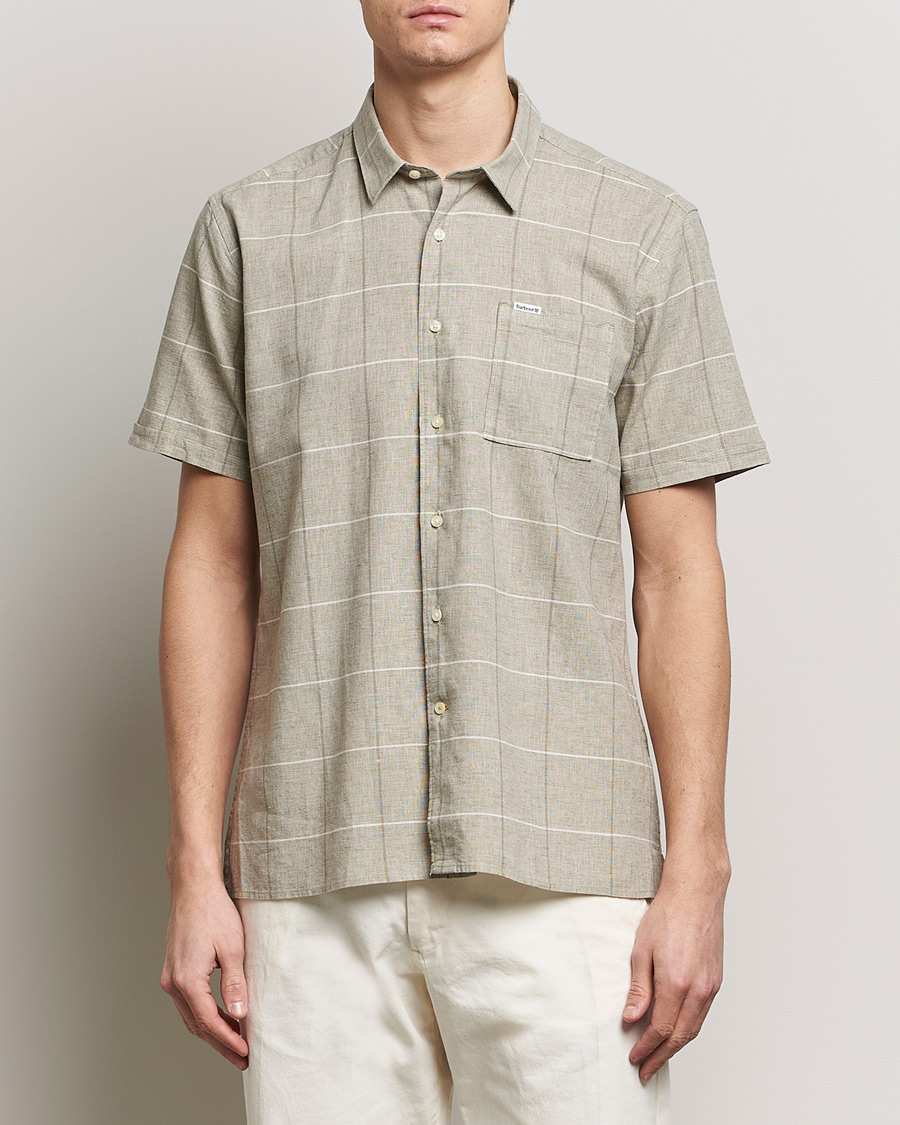 Herr | Kläder | Barbour Lifestyle | Swaledale Short Sleeve Summer Shirt Olive
