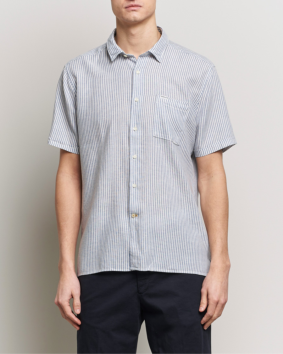 Herre | Kortermede skjorter | Barbour Lifestyle | Deerpark Short Sleeve Regular Fit Summer Shirt Navy