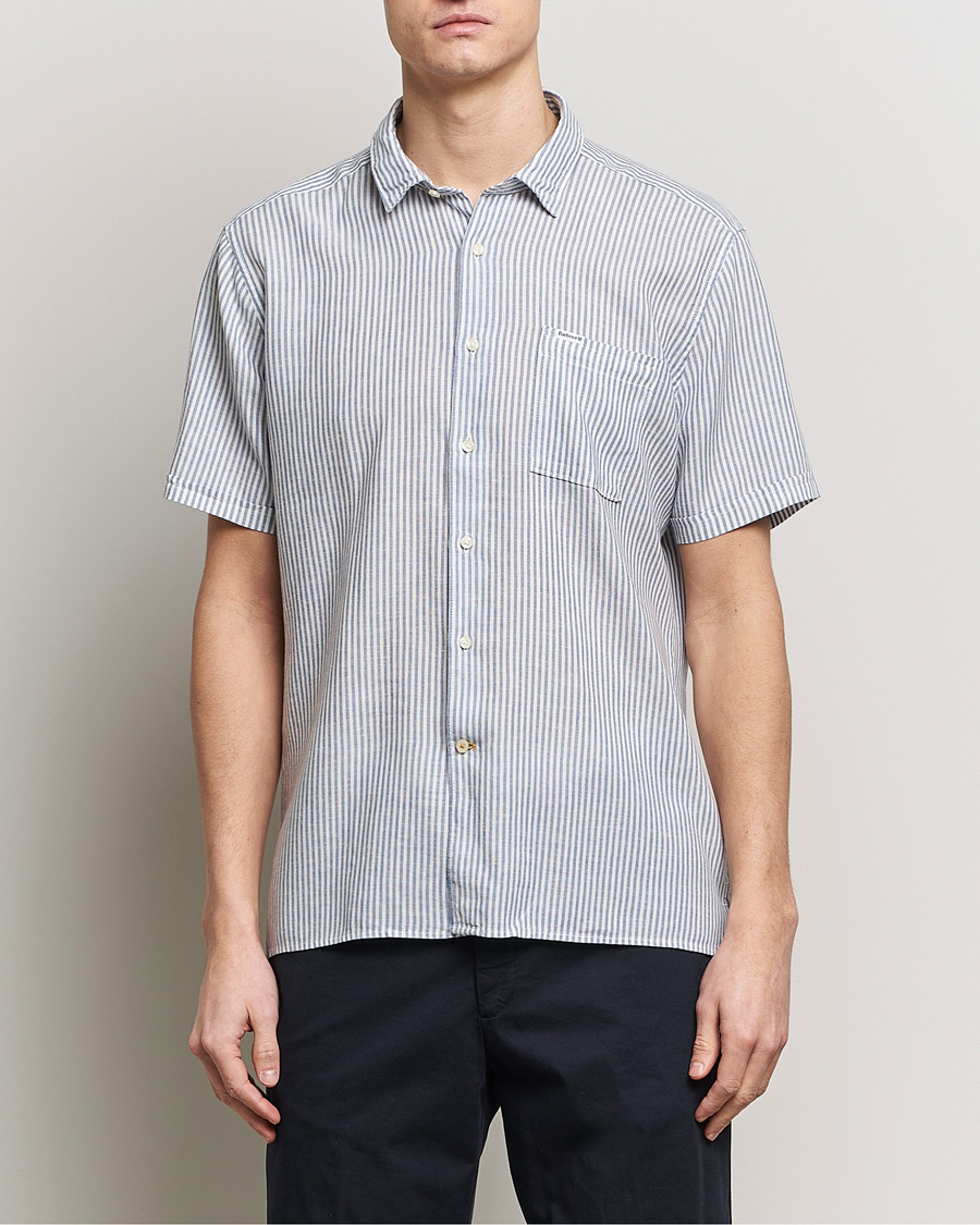 Herre | Skjorter | Barbour Lifestyle | Deerpark Short Sleeve Regular Fit Summer Shirt Navy