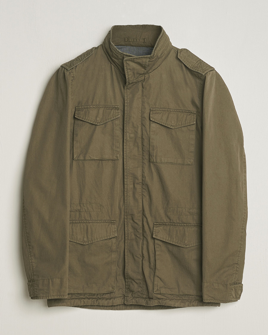 Herre | Jakker | Herno | Washed Cotton Field Jacket Military