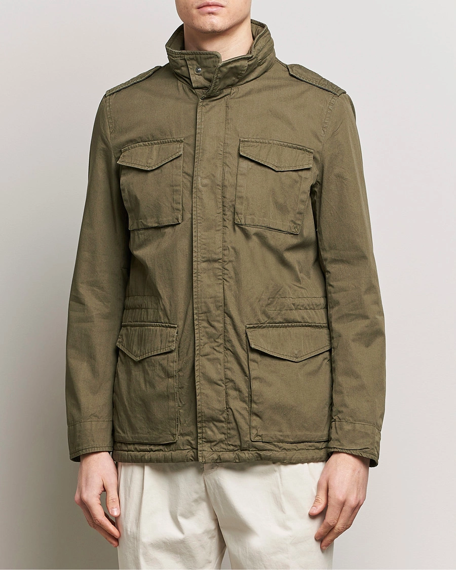 Herre | Jakker | Herno | Washed Cotton Field Jacket Military