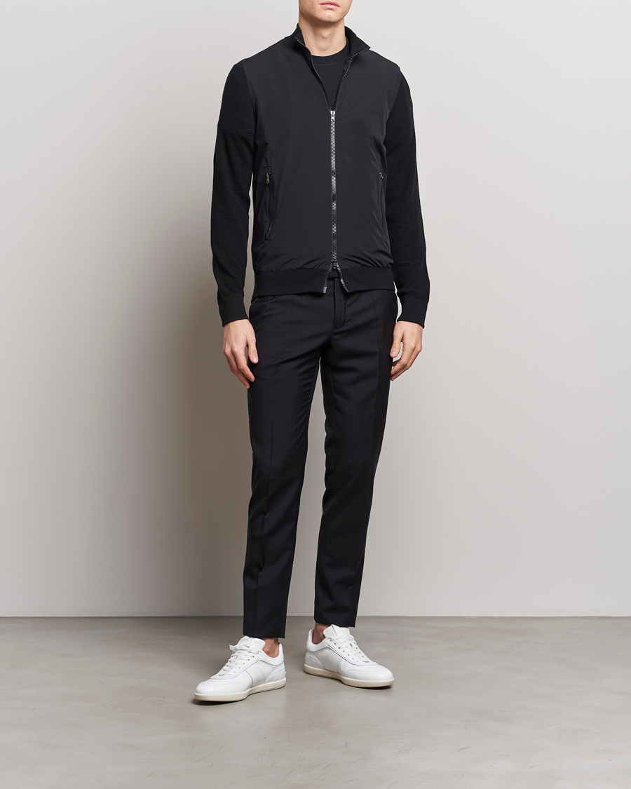 Herre | Jakker | Herno | Hybrid Knit Jacket Black