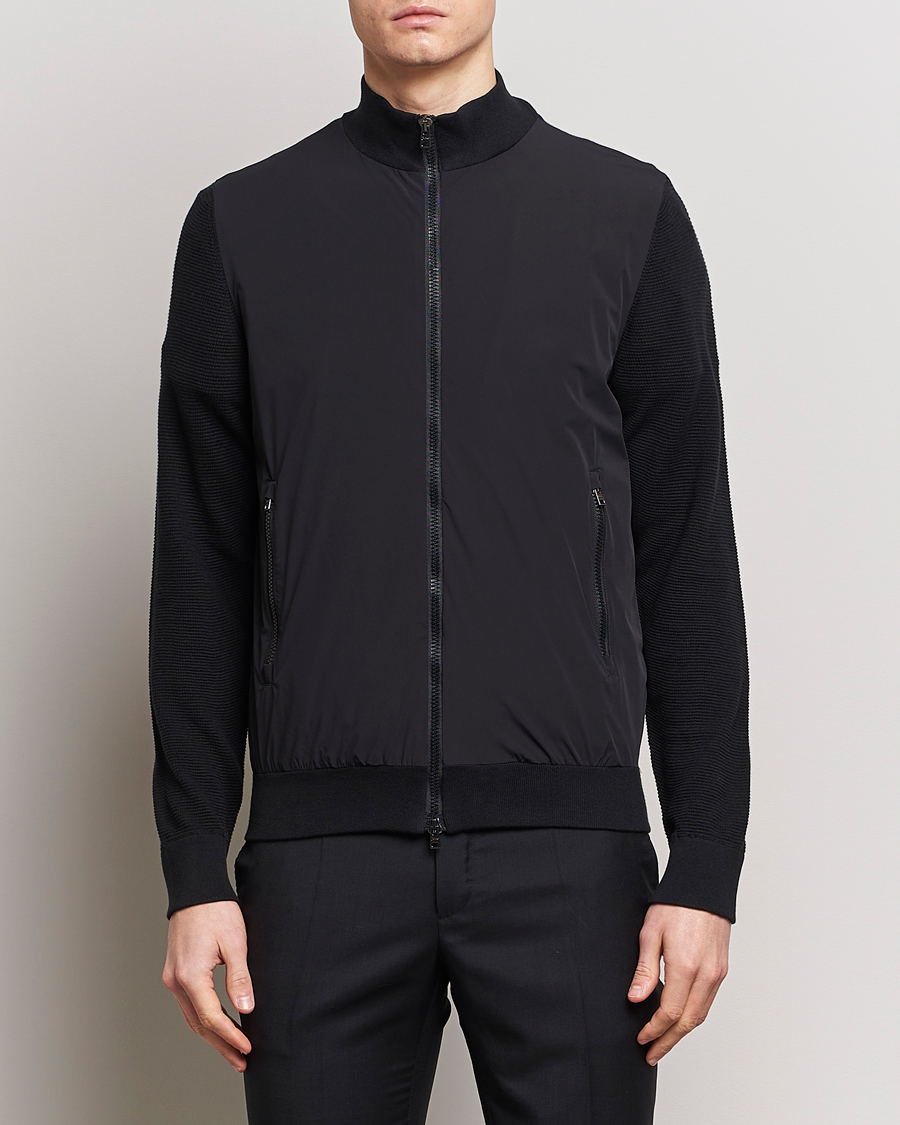 Herre | Dressede jakker | Herno | Hybrid Knit Jacket Black