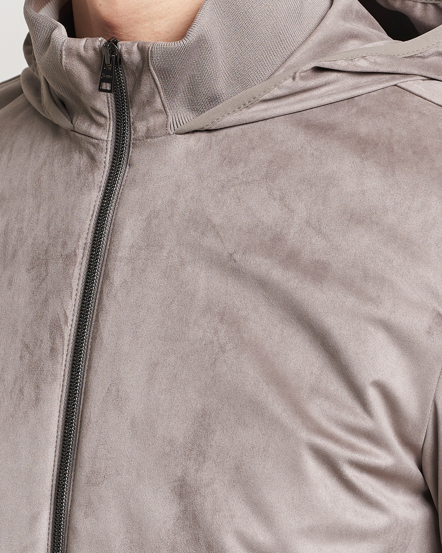 Herre | Jakker | Herno | Faux Suede Bomber Jacket Grey