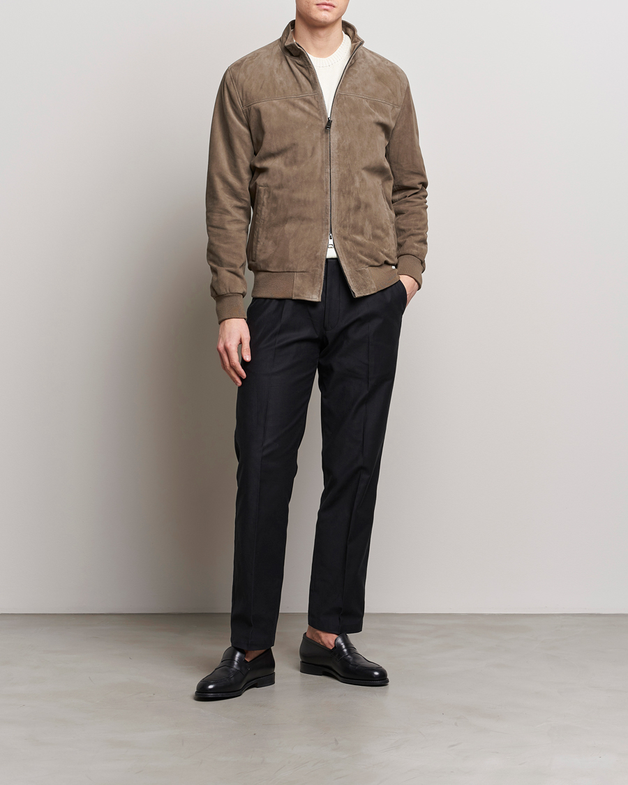 Herre | Jakker | Herno | Suede Jacket Brown