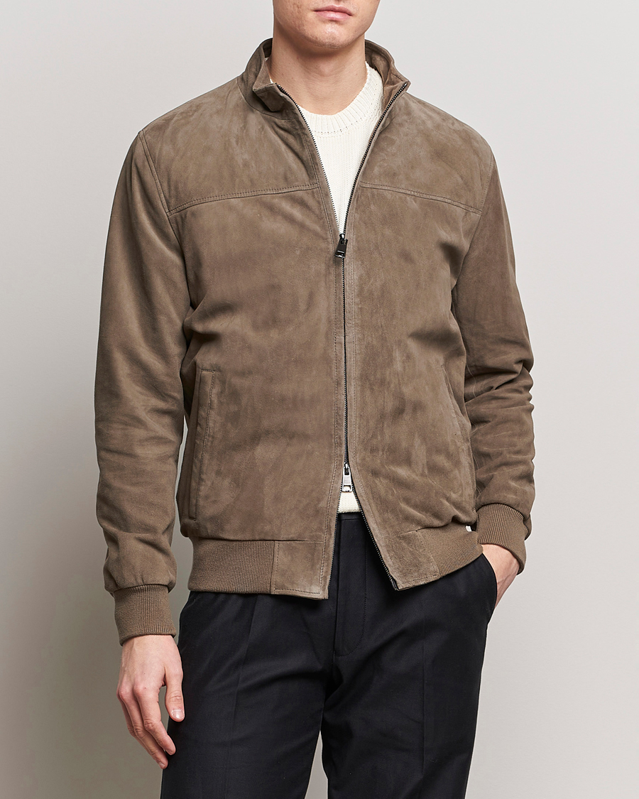 Herre | Jakker | Herno | Suede Jacket Brown