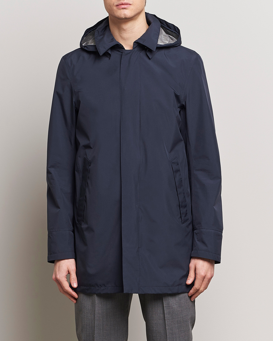 Herre | Italian Department | Herno | Laminar Waterproof Coat Navy