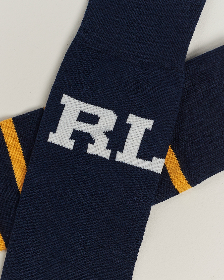 Herre | Undertøy | Polo Ralph Lauren | 3-Pack Crew Sock Navy Bear & Stripe