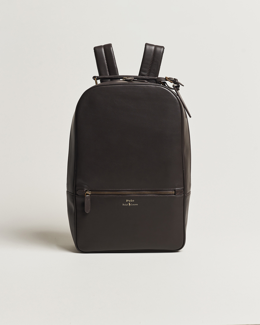 Herre | Polo Ralph Lauren Leather Backpack Dark Brown | Polo Ralph Lauren | Leather Backpack Dark Brown