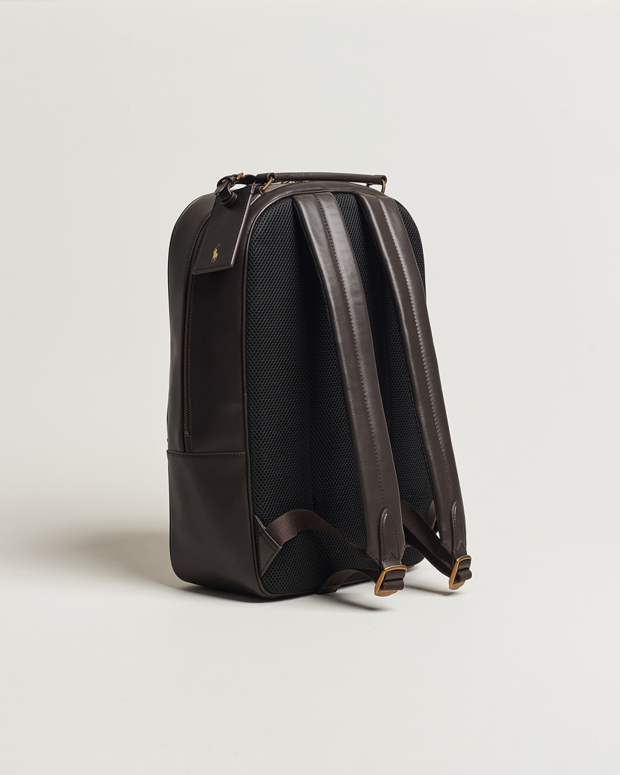 Herre | Polo Ralph Lauren Leather Backpack Dark Brown | Polo Ralph Lauren | Leather Backpack Dark Brown