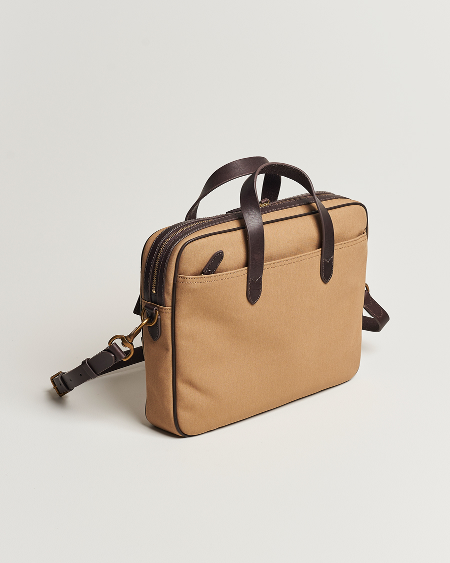 Herre | Polo Ralph Lauren Canvas/Leather Computer Bag Tan | Polo Ralph Lauren | Canvas/Leather Computer Bag Tan