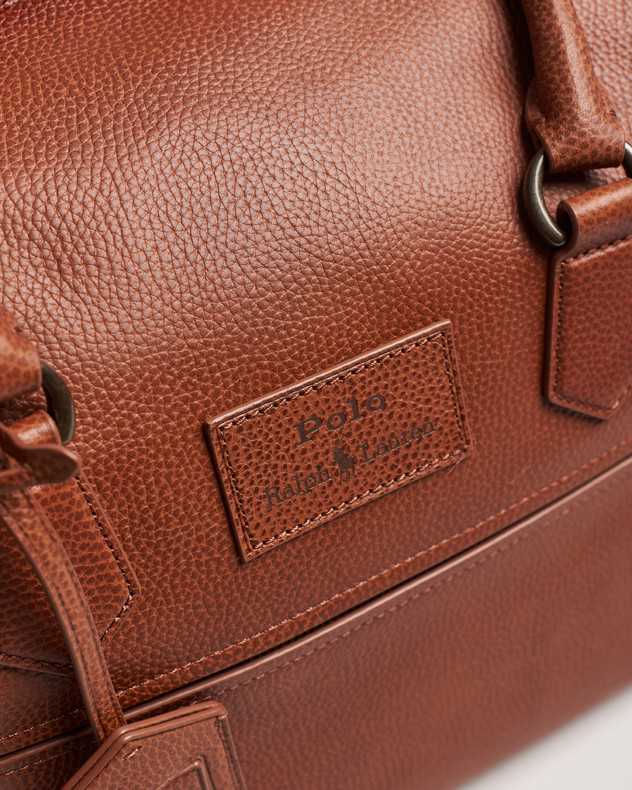 Herre | Polo Ralph Lauren Pebble Leather Duffle Bag Saddle Brown | Polo Ralph Lauren | Pebble Leather Duffle Bag Saddle Brown
