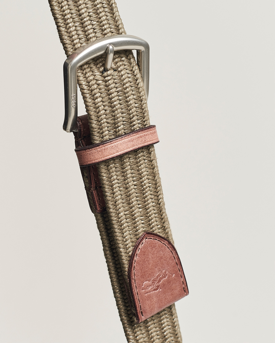 Herre | Belter | Polo Ralph Lauren | Braided Cotton Elastic Belt Canopy Olive