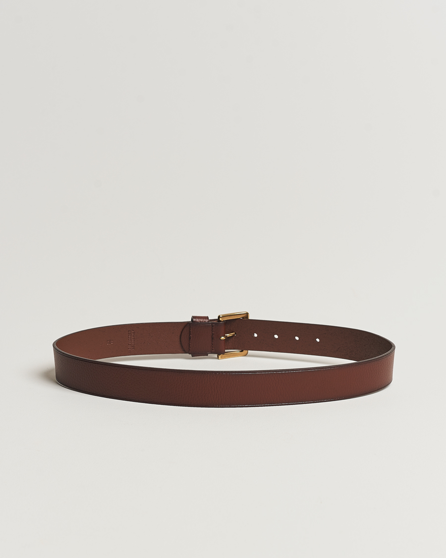 Herre | Bælter | Polo Ralph Lauren | Pebbled Leather Belt Brown