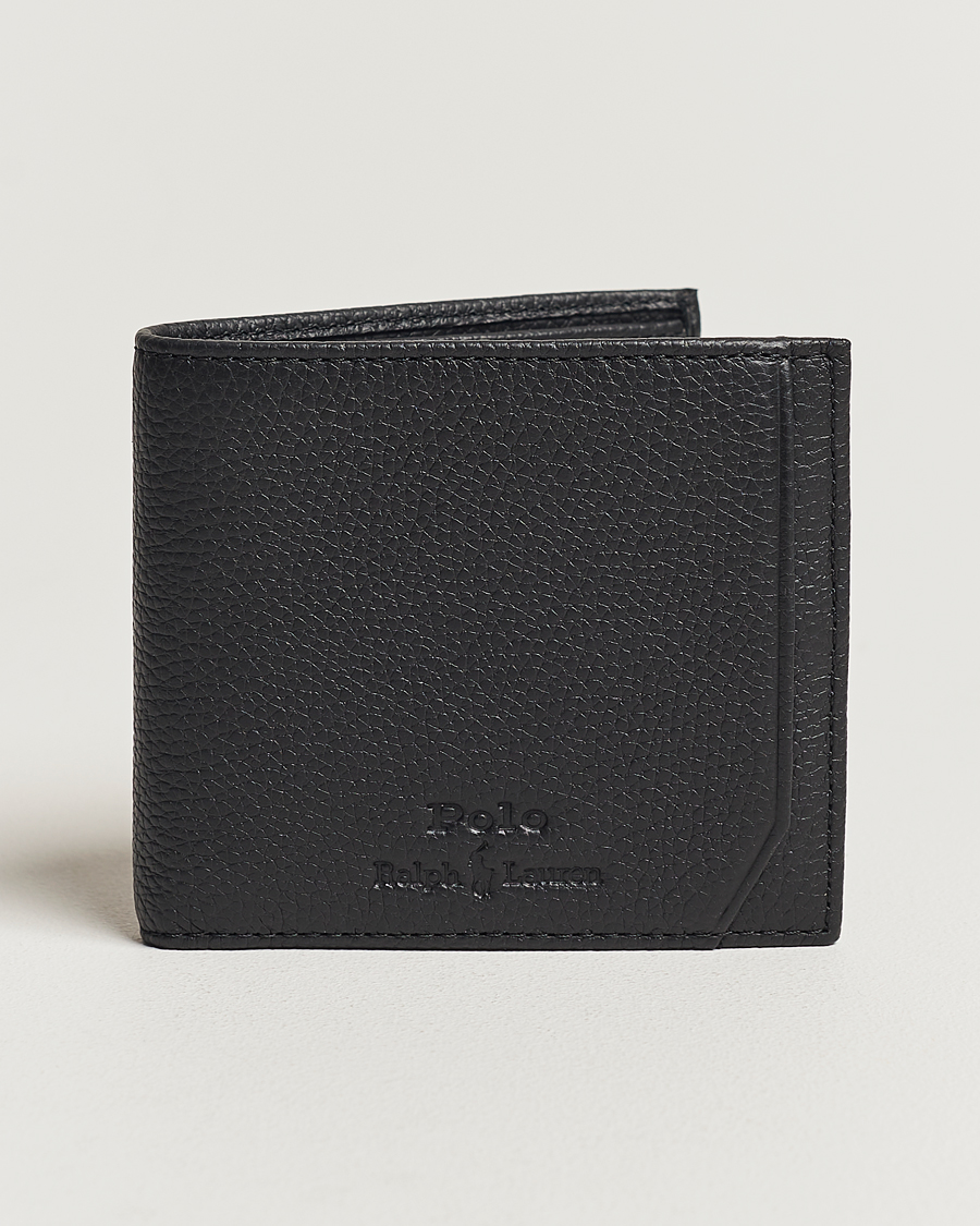 Herre | Polo Ralph Lauren Pebbled Leather Billfold Wallet Black | Polo Ralph Lauren | Pebbled Leather Billfold Wallet Black
