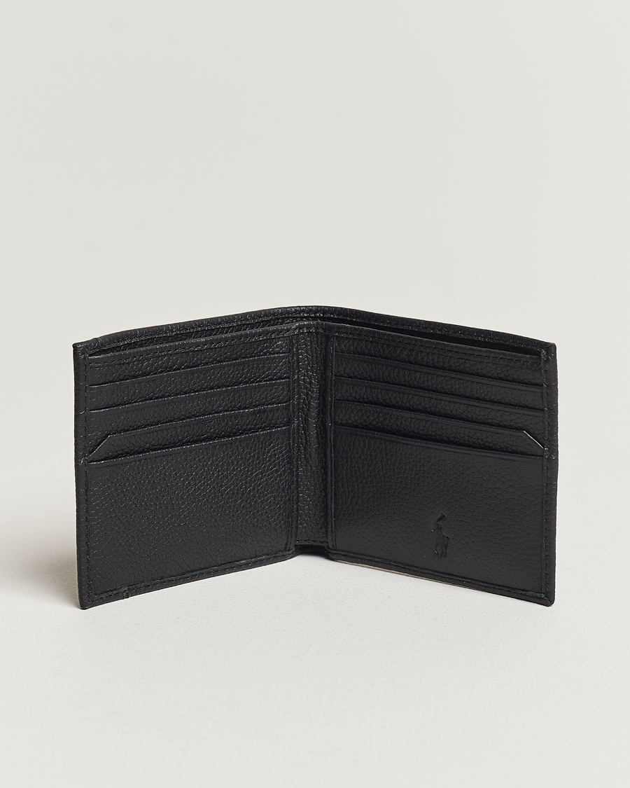 Herre | Polo Ralph Lauren | Polo Ralph Lauren | Pebbled Leather Billfold Wallet Black