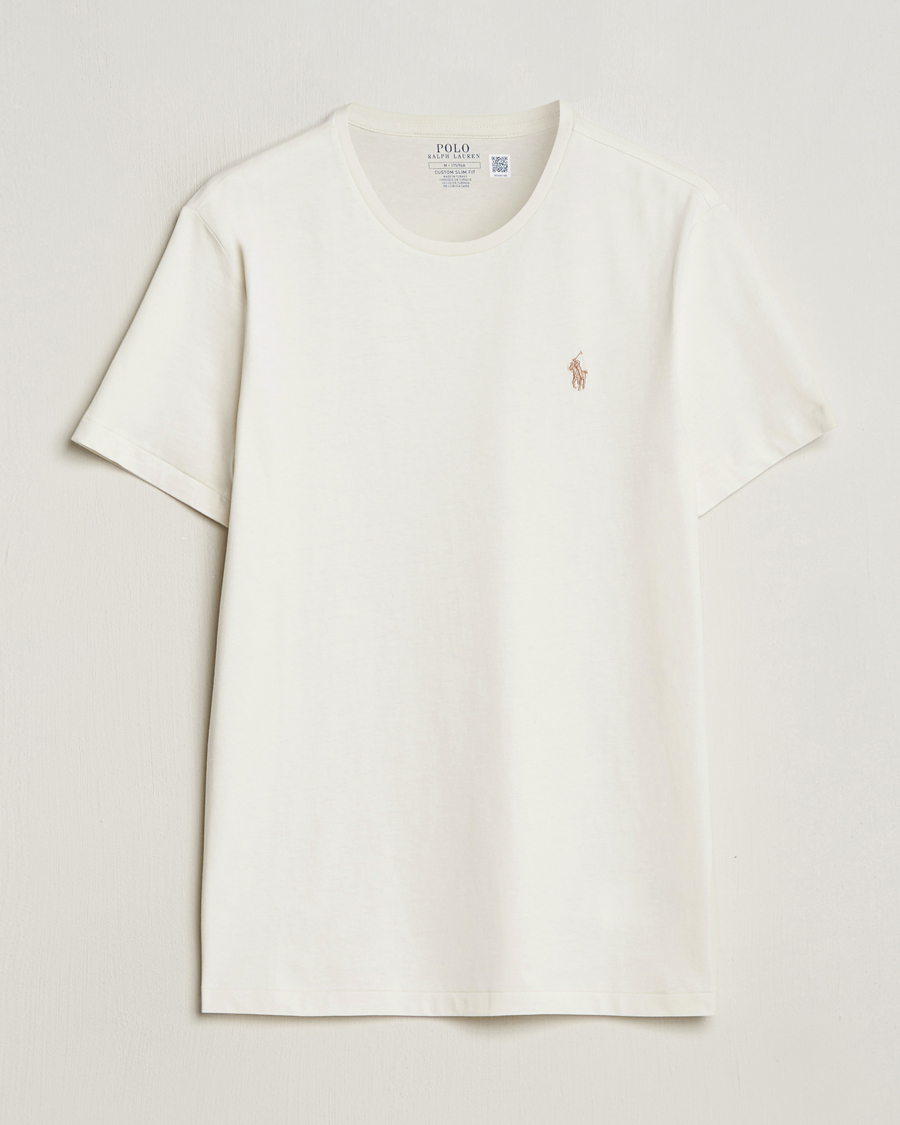 Herre | T-Shirts | Polo Ralph Lauren | Crew Neck T-Shirt Parchment Cream