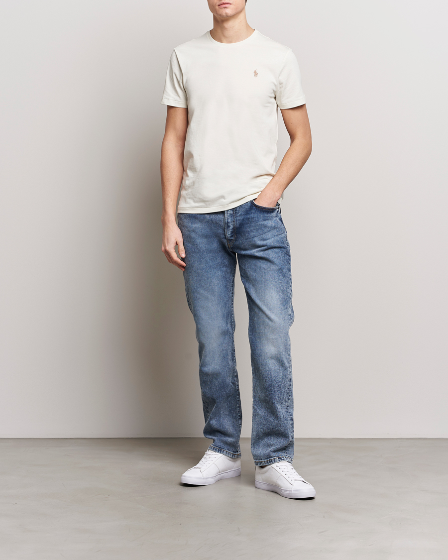 Herre | T-Shirts | Polo Ralph Lauren | Crew Neck T-Shirt Parchment Cream