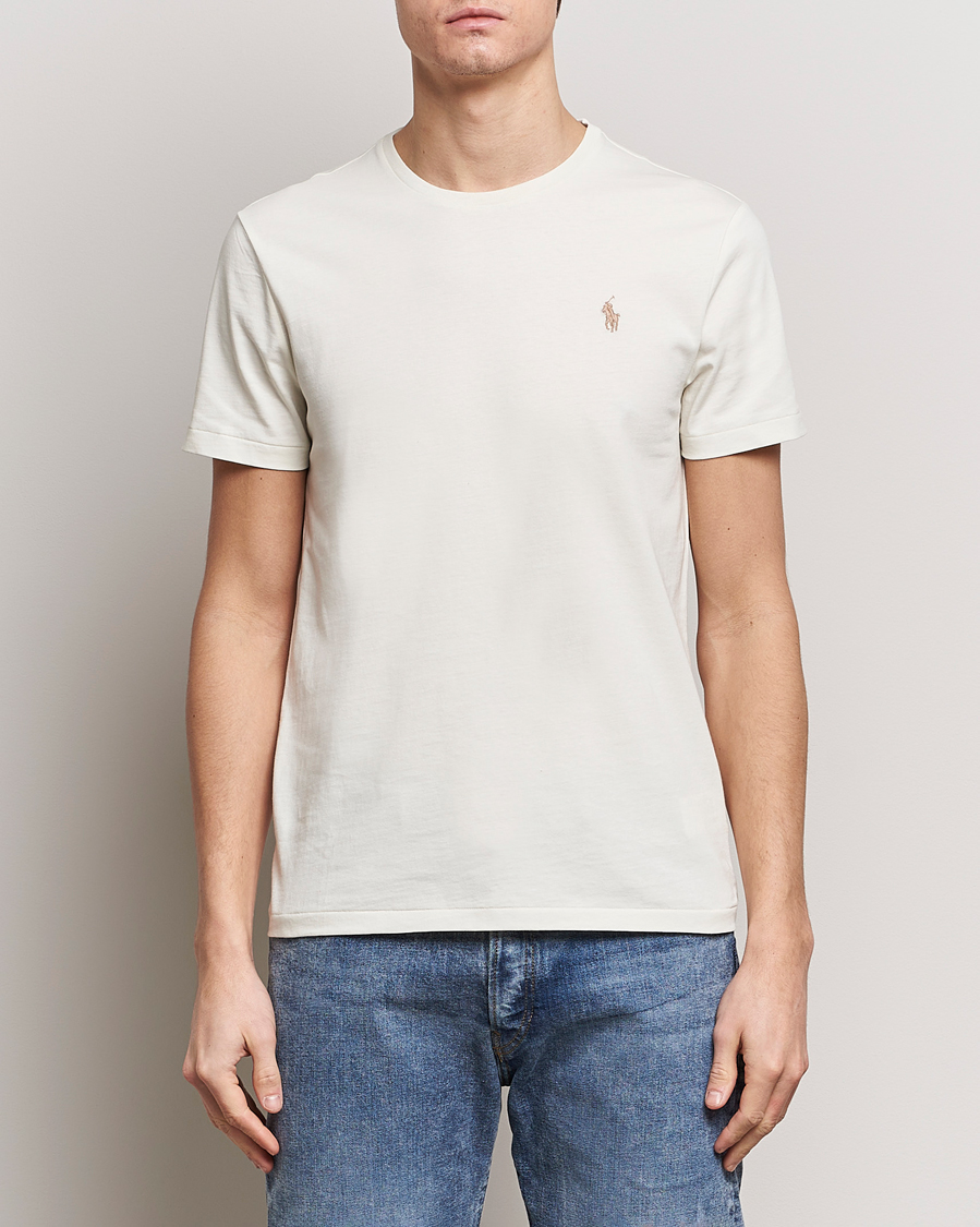 Herre | Hvite t-shirts | Polo Ralph Lauren | Crew Neck T-Shirt Parchment Cream