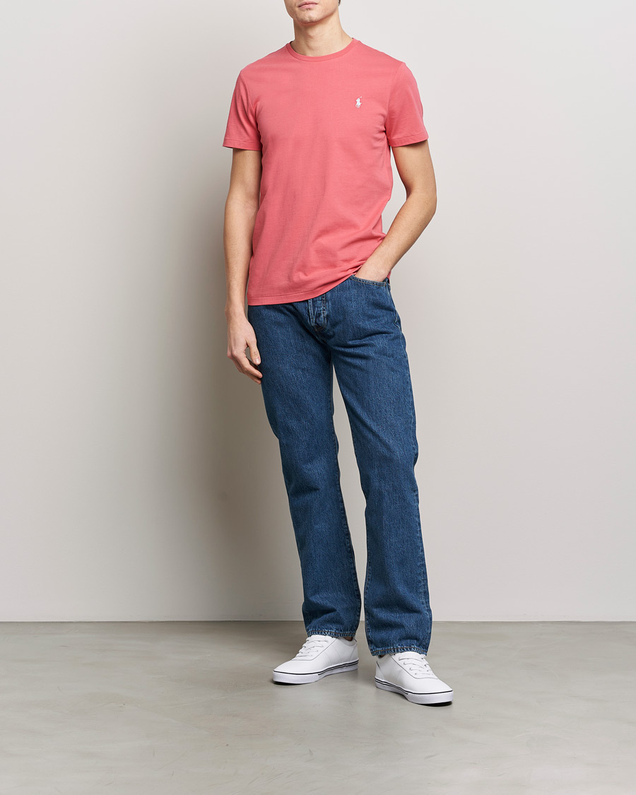 Herre | T-Shirts | Polo Ralph Lauren | Crew Neck T-Shirt Pale Red