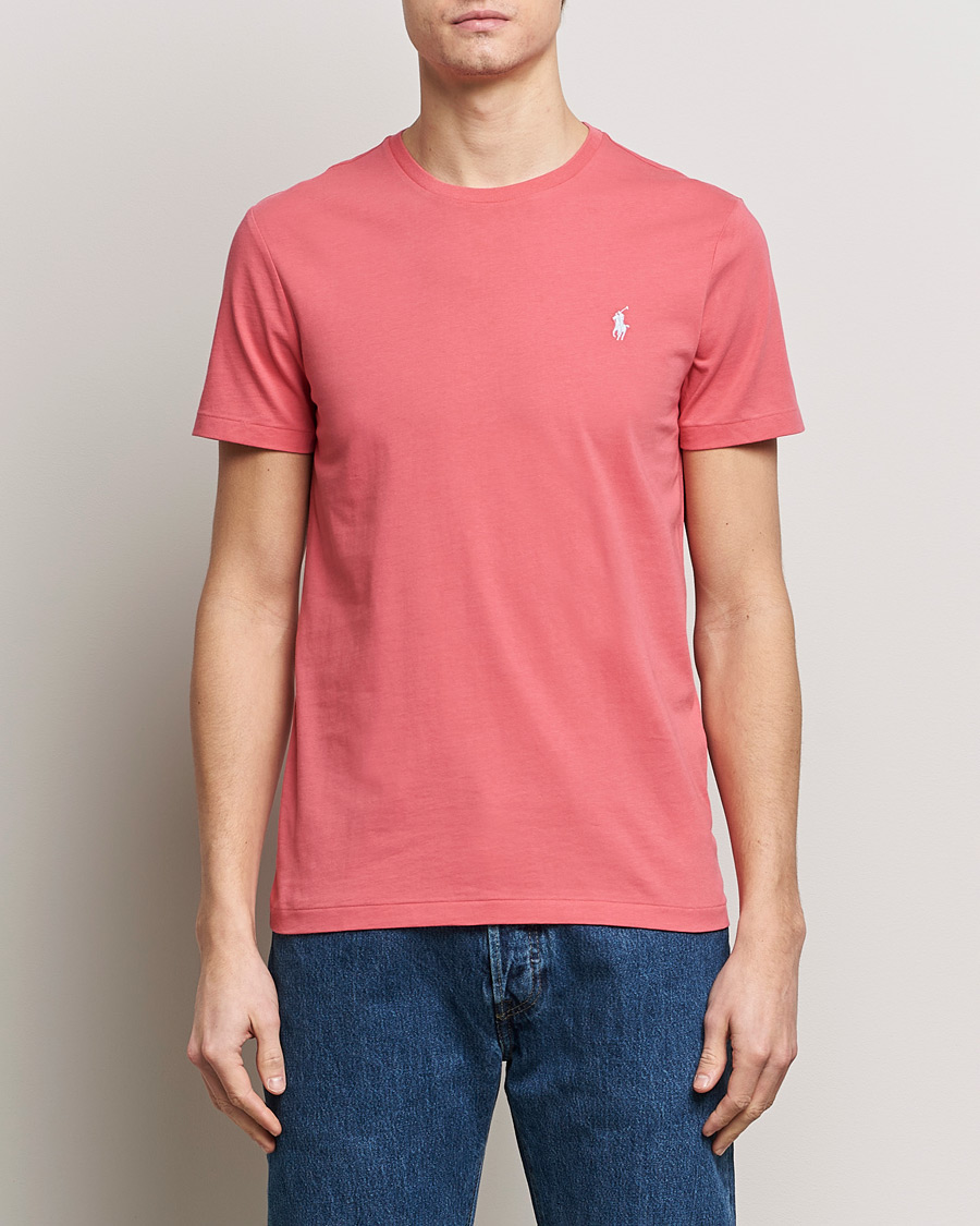 Herre | Preppy Authentic | Polo Ralph Lauren | Crew Neck T-Shirt Pale Red