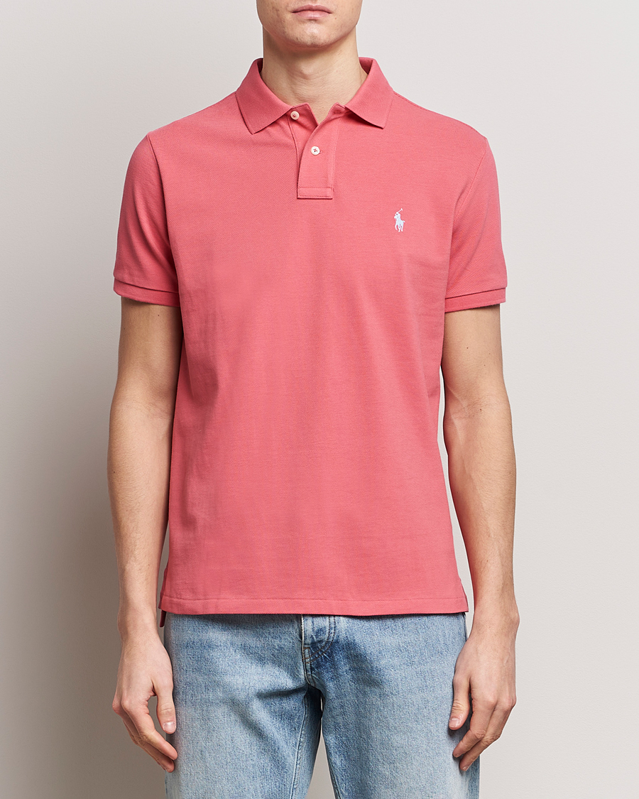 Herre | Pikéer | Polo Ralph Lauren | Custom Slim Fit Polo Pale Red