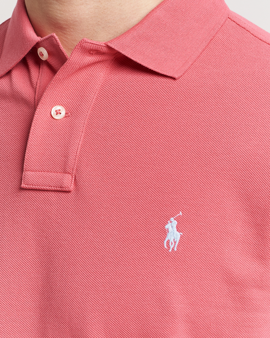 Herre | Pikéer | Polo Ralph Lauren | Custom Slim Fit Polo Pale Red