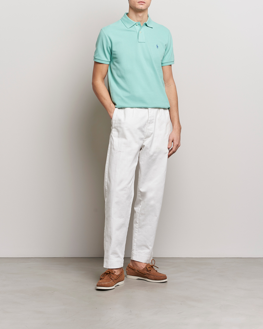 Herre | Pikéer | Polo Ralph Lauren | Custom Slim Fit Polo Celadon