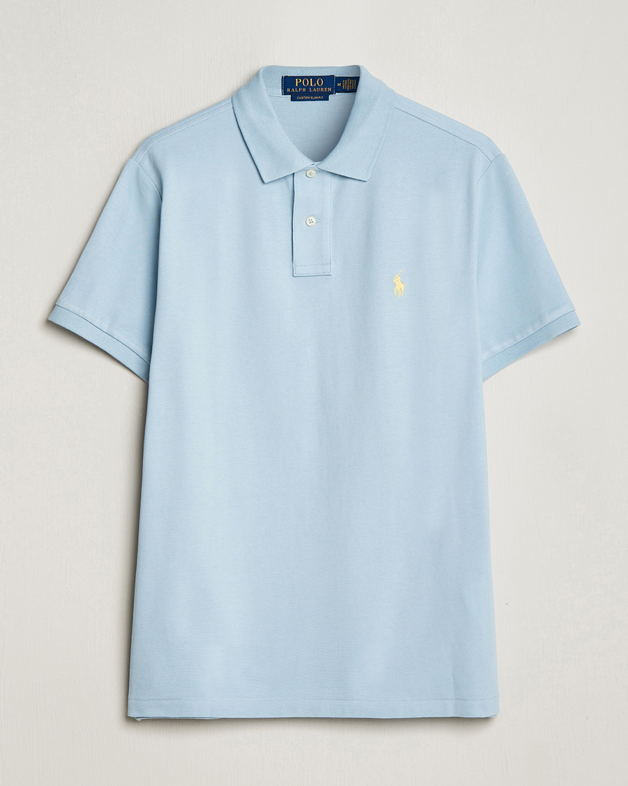 Herre | Pikéer | Polo Ralph Lauren | Custom Slim Fit Polo Alpine Blue