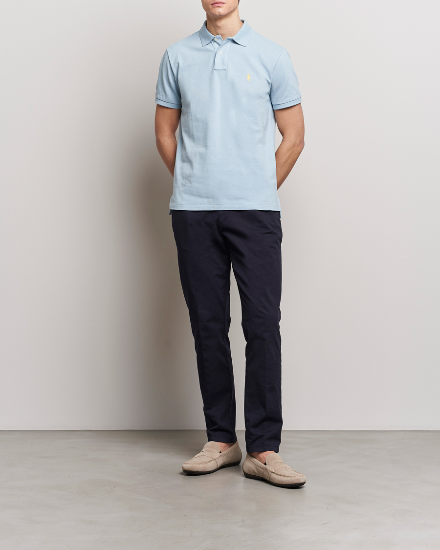 Herre | Pikéer | Polo Ralph Lauren | Custom Slim Fit Polo Alpine Blue