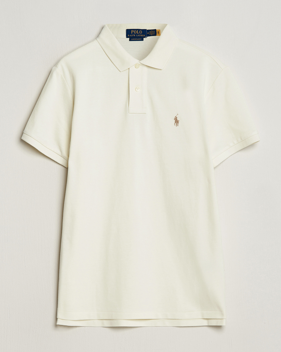 Herre | Pikéer | Polo Ralph Lauren | Custom Slim Fit Polo Parchment Cream