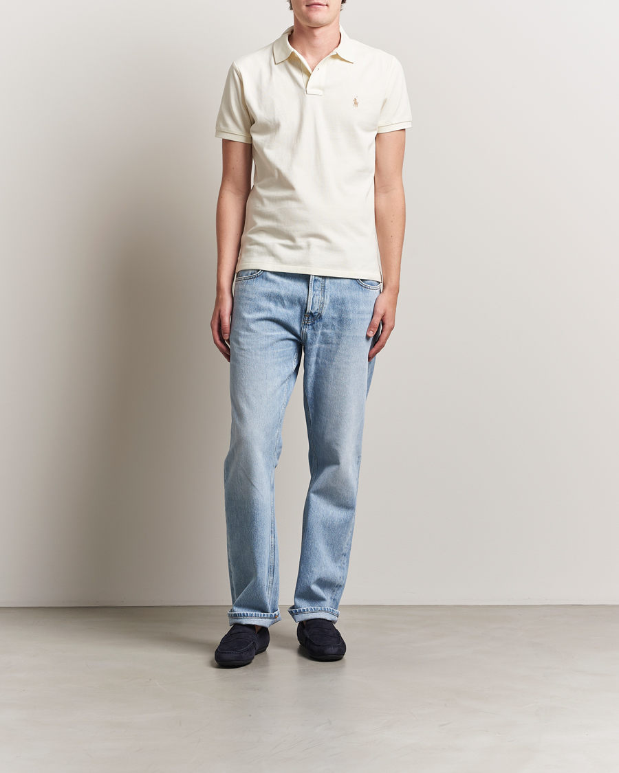 Herre | Pikéer | Polo Ralph Lauren | Custom Slim Fit Polo Parchment Cream