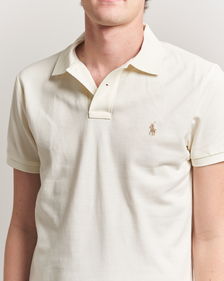 Herre | Pikéer | Polo Ralph Lauren | Custom Slim Fit Polo Parchment Cream