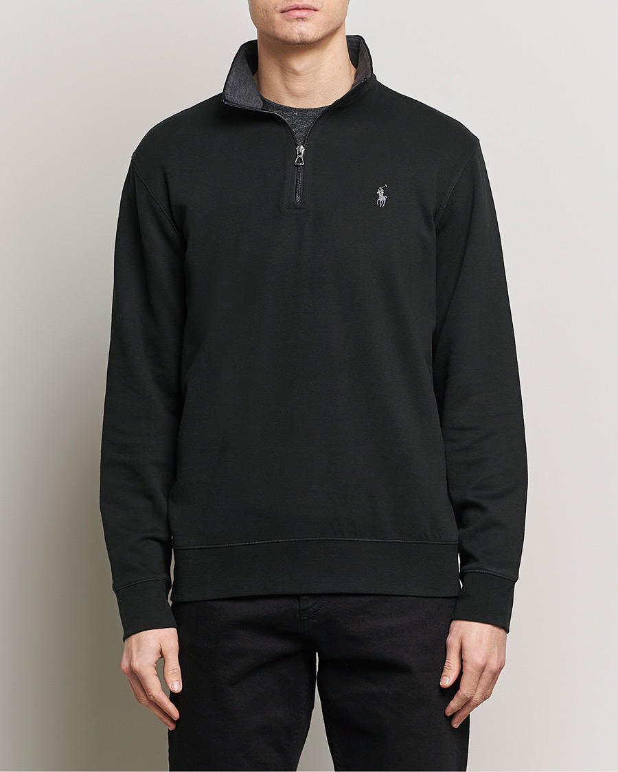 Herre | Gensere | Polo Ralph Lauren | Double Knit Half-Zip Sweater Polo Black