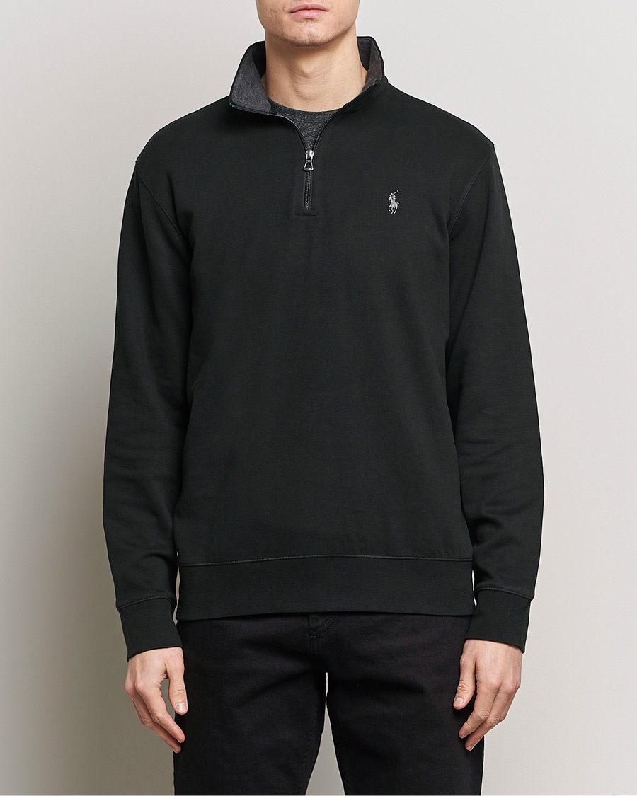 Herr | Half-zip | Polo Ralph Lauren | Double Knit Half-Zip Sweater Polo Black