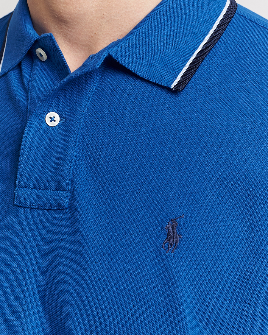 Herre | Pikéer | Polo Ralph Lauren | Custom Slim Fit Tipped Polo Heritage Blue